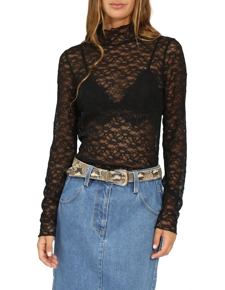 Fairy Girl Lace Top in Black image 1