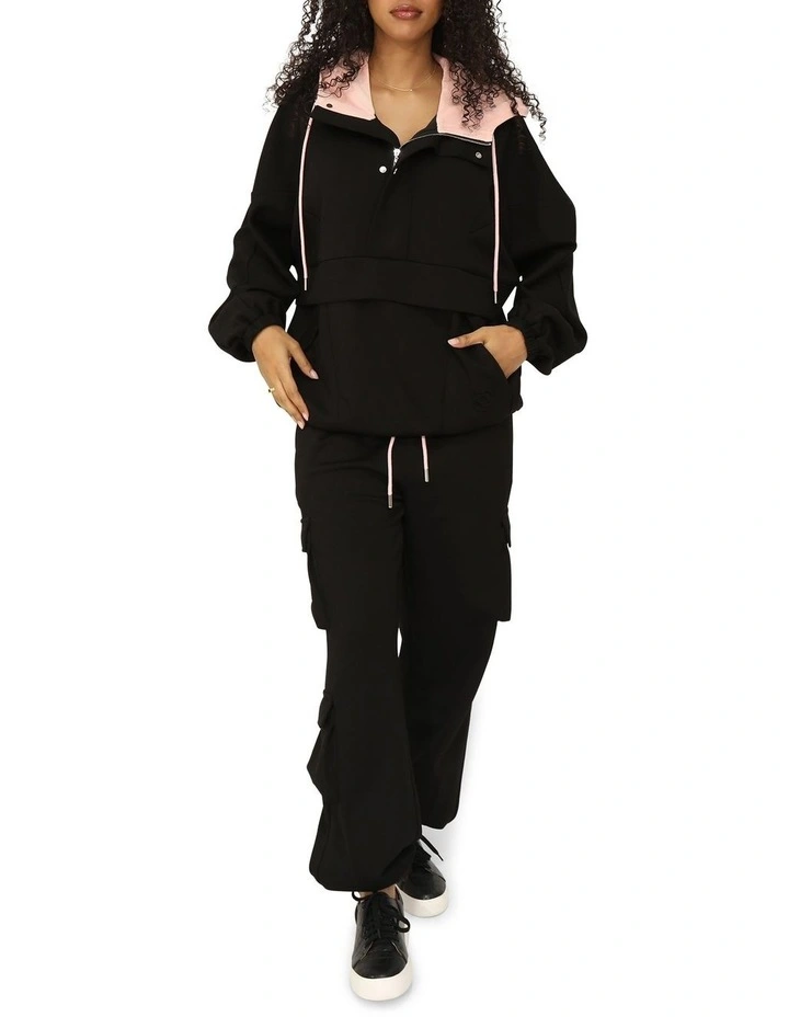 Perfect Match Cargo Trackpants in Black image 2