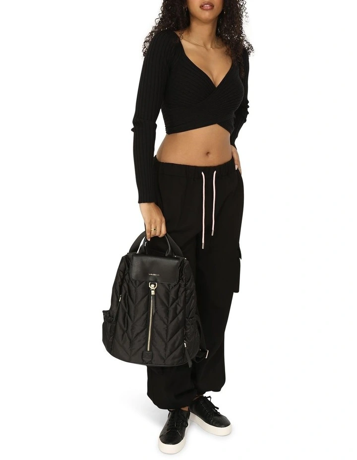 Perfect Match Cargo Trackpants in Black image 6