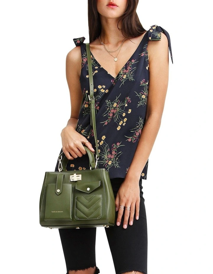 Feel For You V-Neck Top in Navy image 4