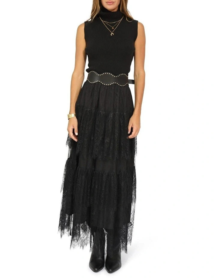 Equation Sleeveless Turtleneck Knit in Black image 7