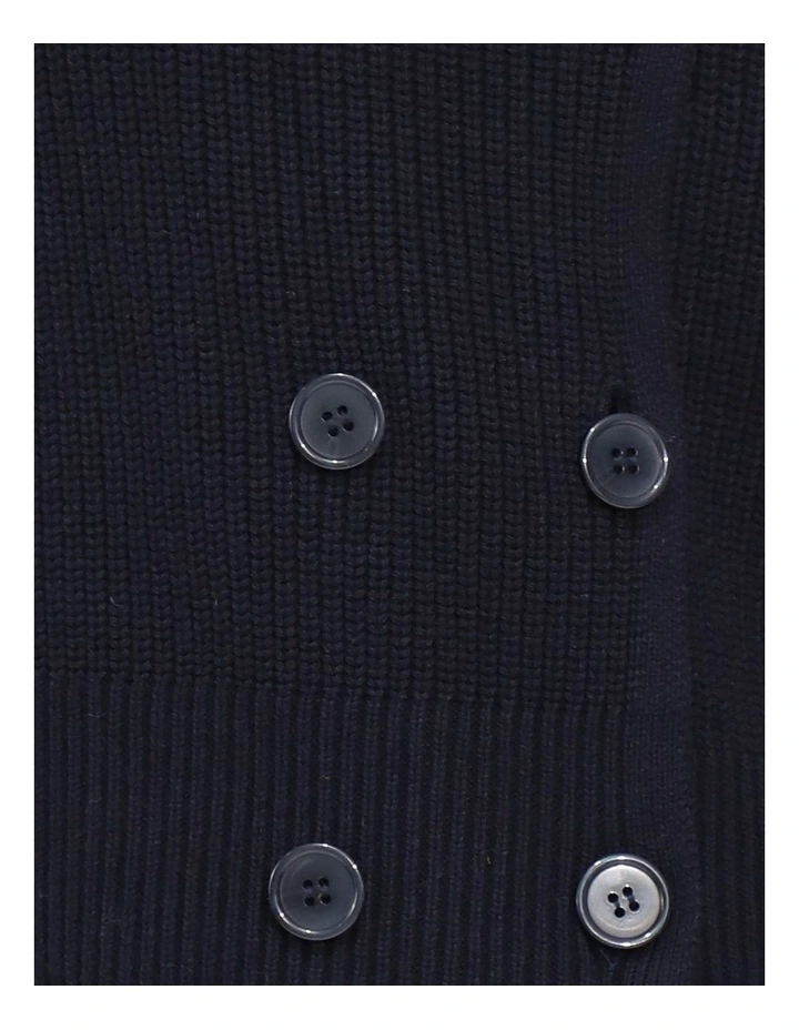 Make It With You Buttoned Cardi Jacket in Navy image 6