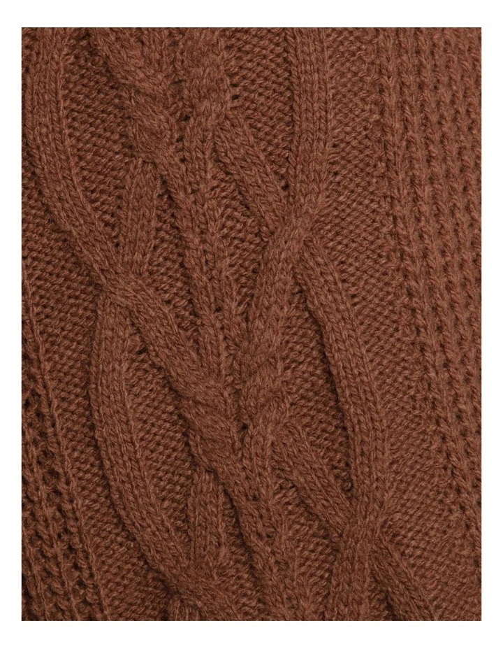 Rosette Oversized Knitted Vest in Chocolate image 6