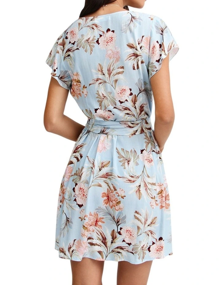 I'm The Star Wrap Dress in Light Blue image 2