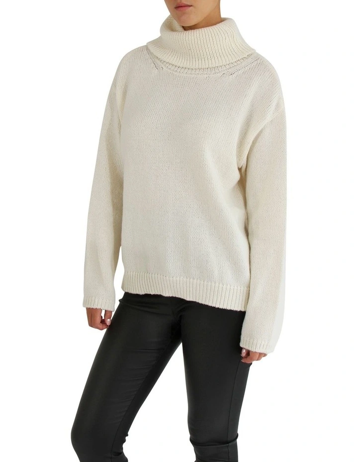 Right Here Waiting Open Back Knit in Cream image 1
