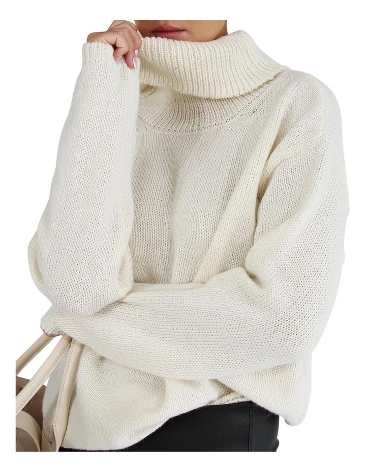 Right Here Waiting Open Back Knit in Cream image 3