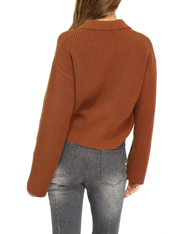 Make It With You Buttoned Cardi Jacket in Dark Vicuna image 4