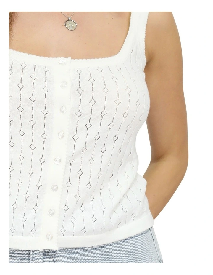 Cloudlight Cashmere Blend Tank in Cream image 4