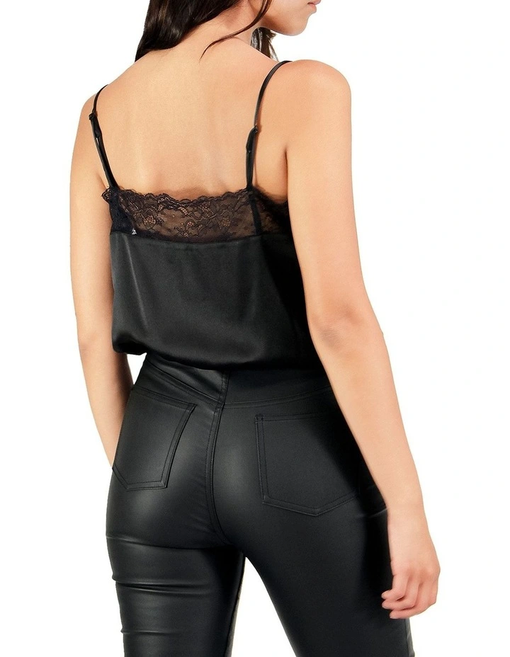Friday Nights Lace Cami in Black image 3