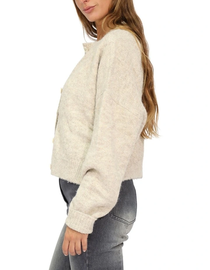 Soft Haven Cardigan in Beige image 3