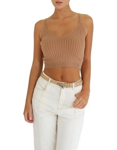 All I Need Knit Crop in Oat