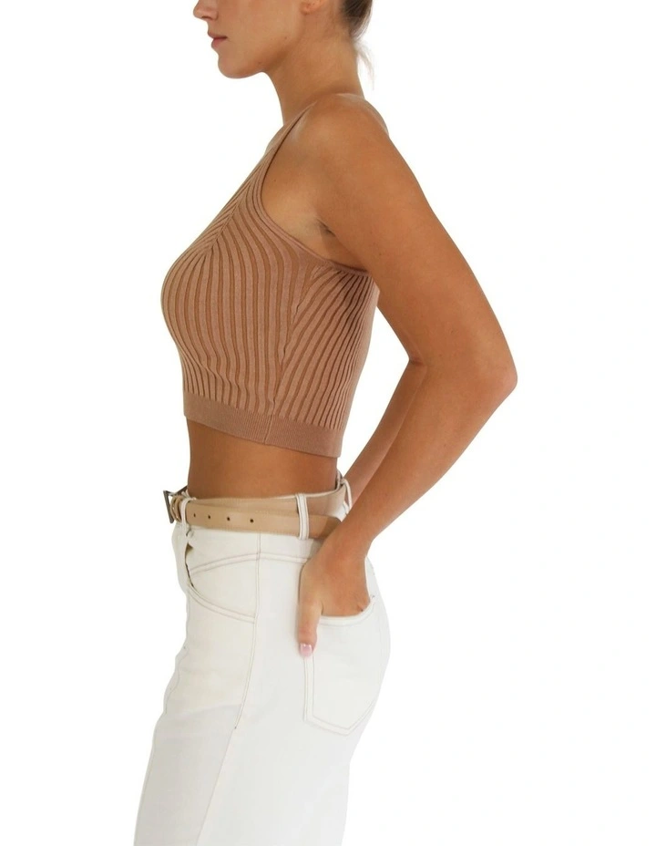 All I Need Knit Crop in Oat image 6