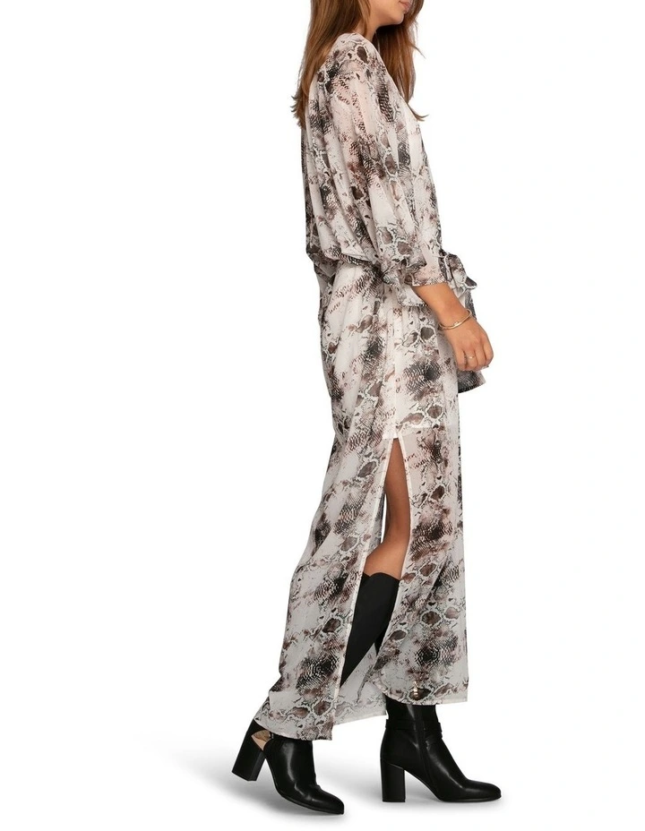 Heart On Fire Snake Print Kaftan in Chocolate image 5