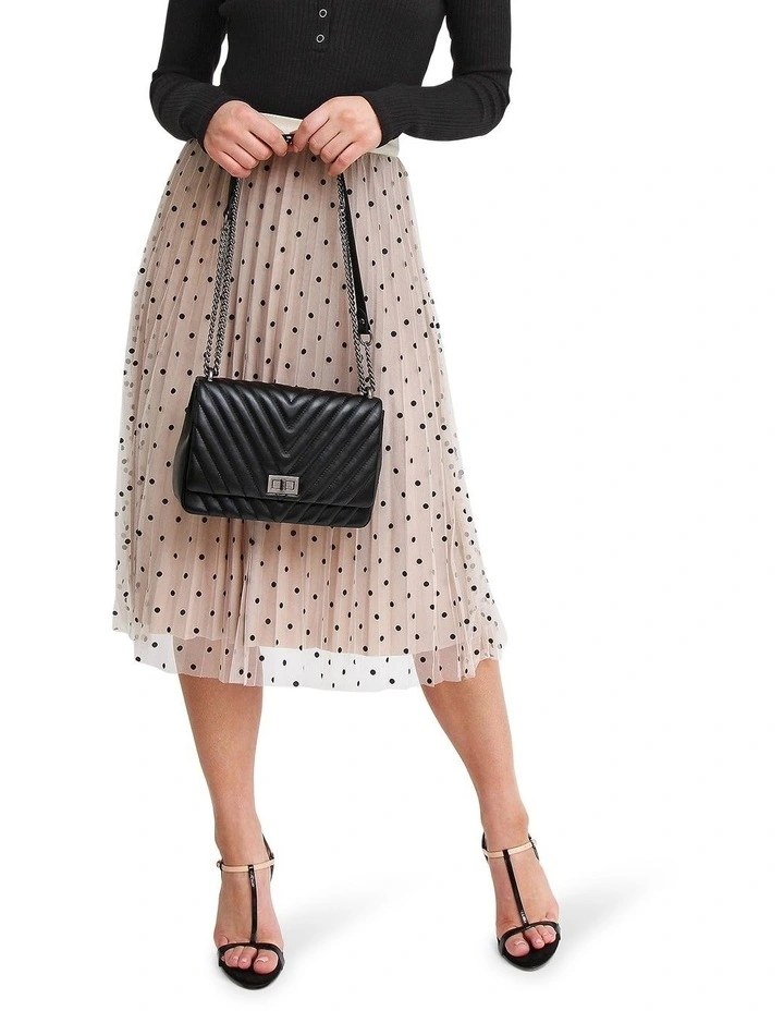 Mixed Feeling Reversible Skirt in Beige image 2