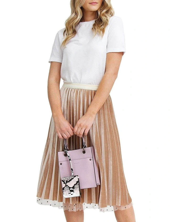 Mixed Feeling Reversible Skirt in Beige image 6