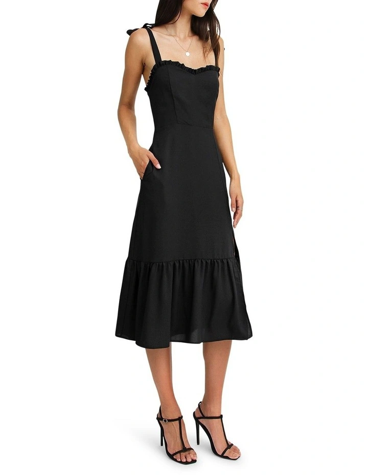 Summer Storm Midi Dress in Black image 2