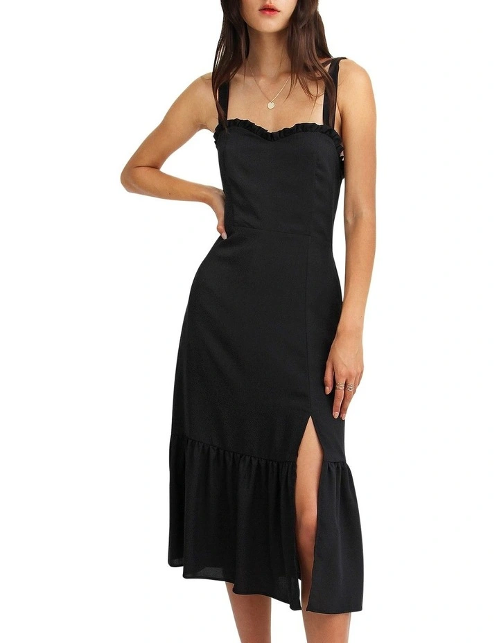 Summer Storm Midi Dress in Black image 4