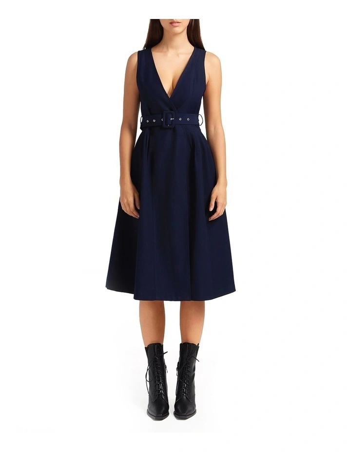 Miss Independence Midi Dress in Navy image 1