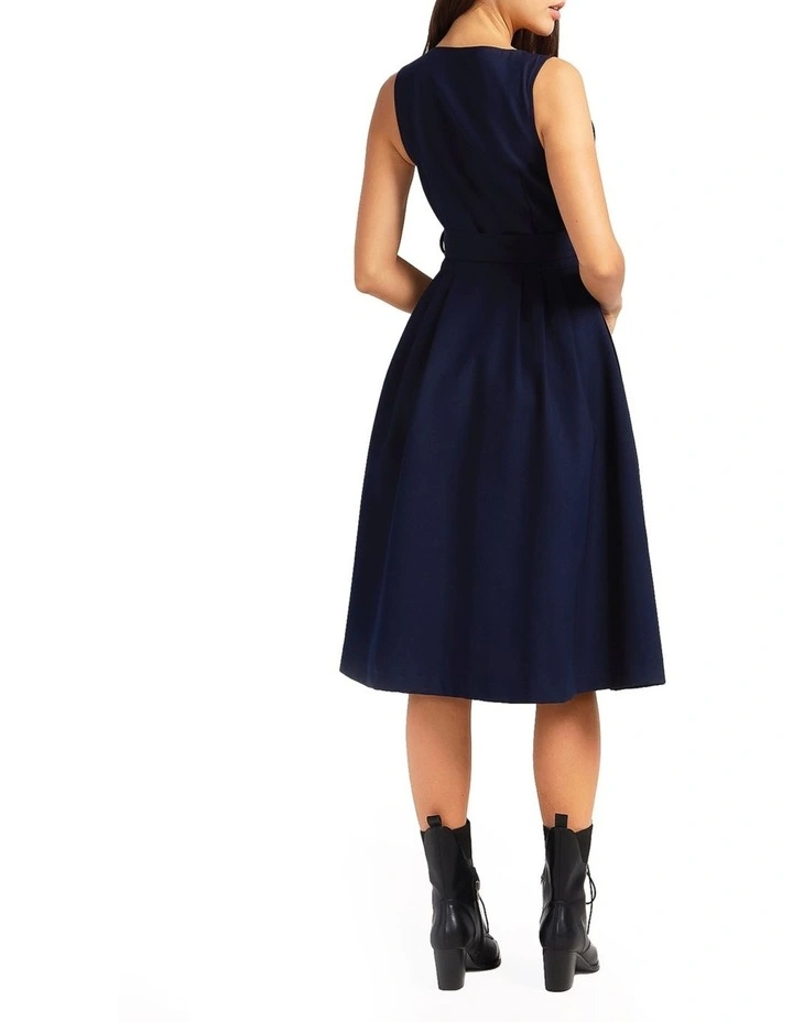 Miss Independence Midi Dress in Navy image 3
