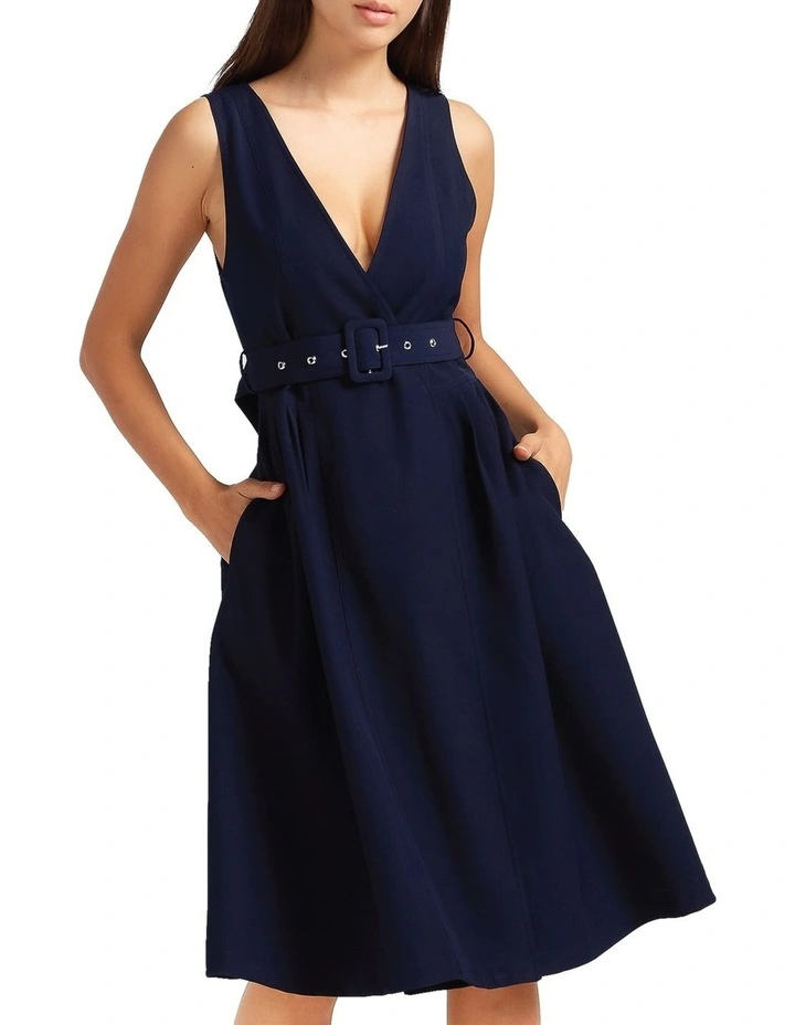 Miss Independence Midi Dress in Navy image 5