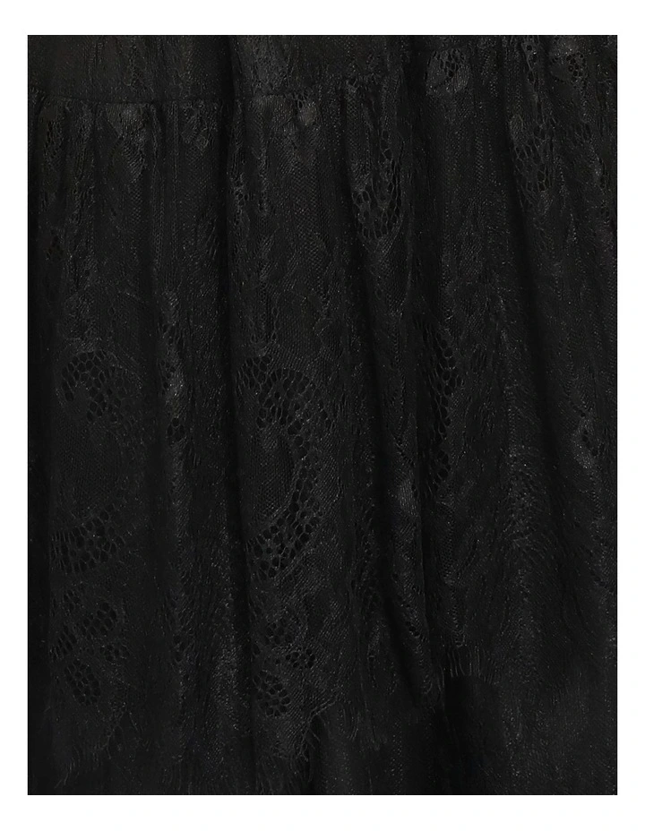 Dreamy Days Lace Tiered Skirt in Black image 6