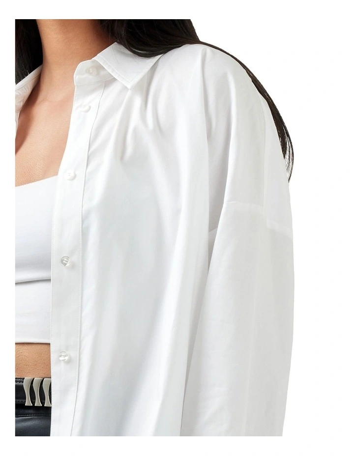 Into You Oversized Shirt in White image 4