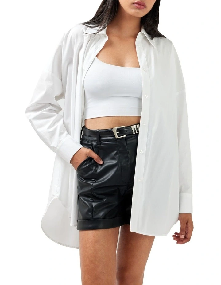 Into You Oversized Shirt in White image 5