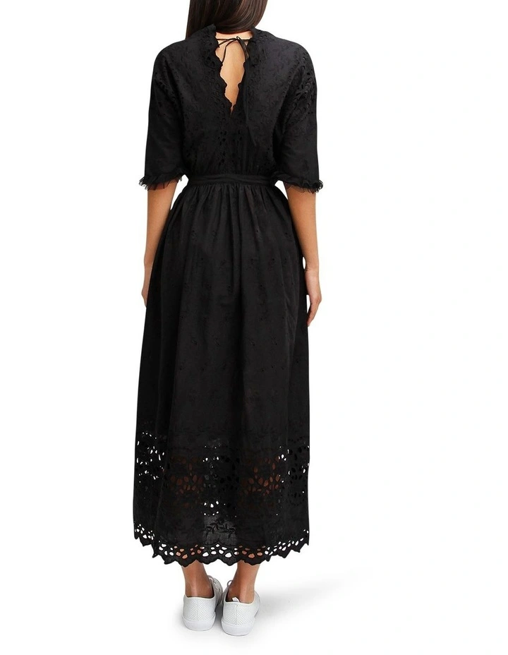 All Eyes On Me Midi Dress in Black image 3
