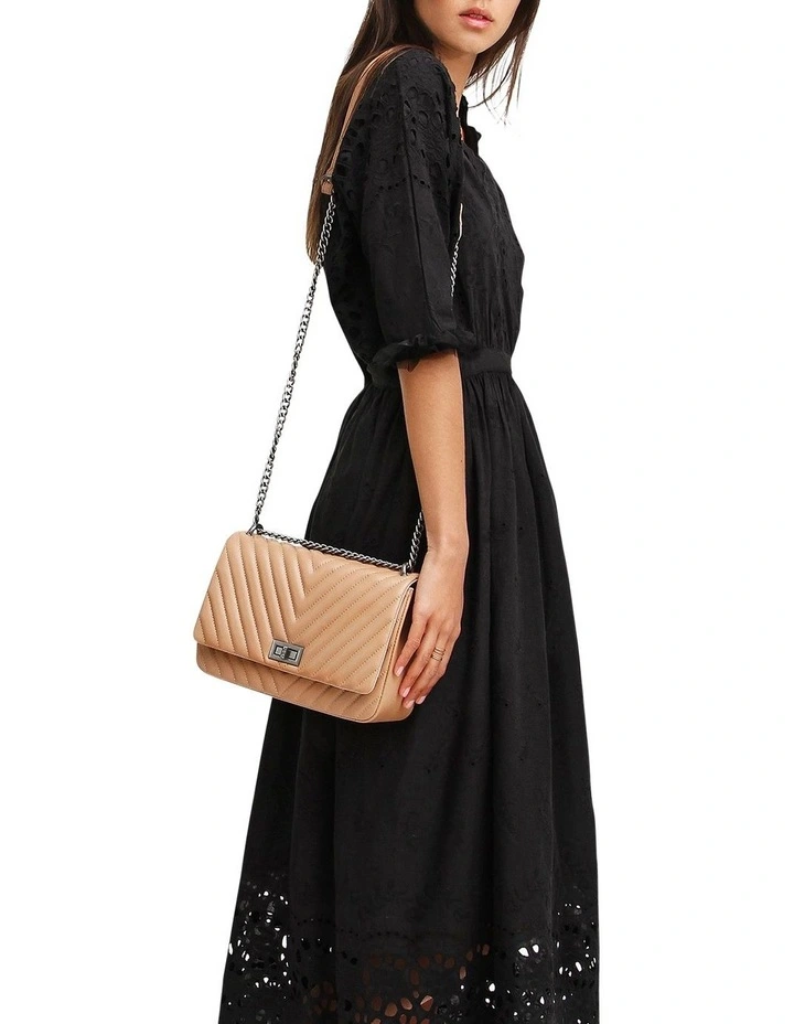 All Eyes On Me Midi Dress in Black image 6