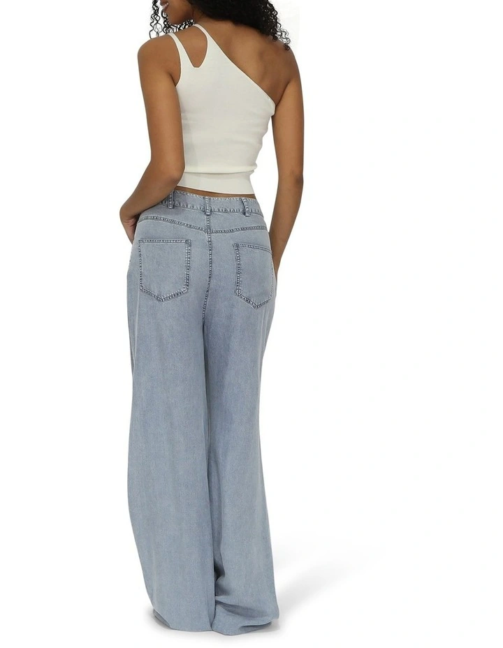 Set On You Wide Leg Pant in Stonewash image 3