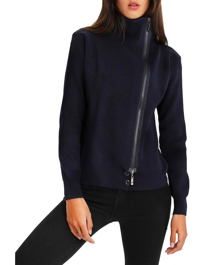 Brother's Zip Front Jumper in Navy image 1
