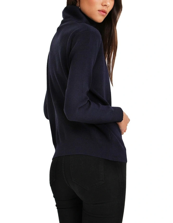 Brother's Zip Front Jumper in Navy image 3