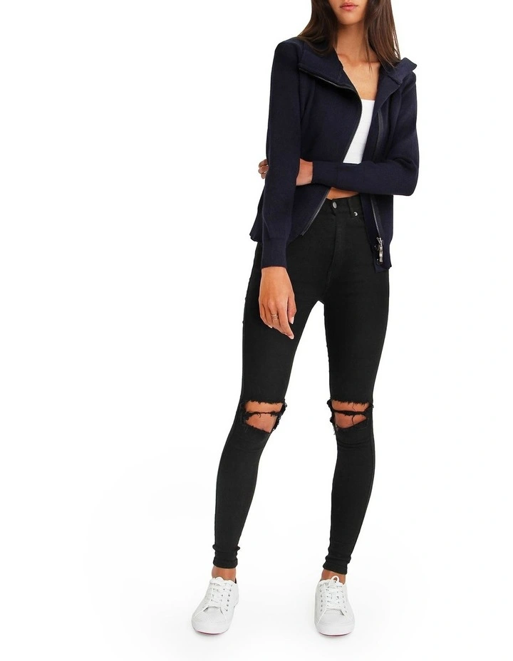 Brother's Zip Front Jumper in Navy image 6