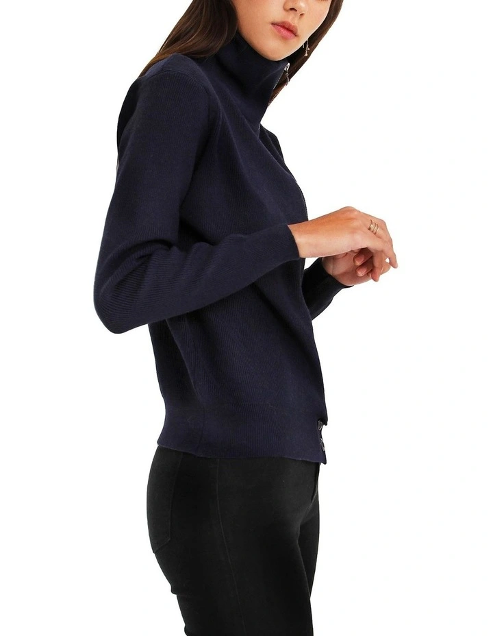 Brother's Zip Front Jumper in Navy image 7