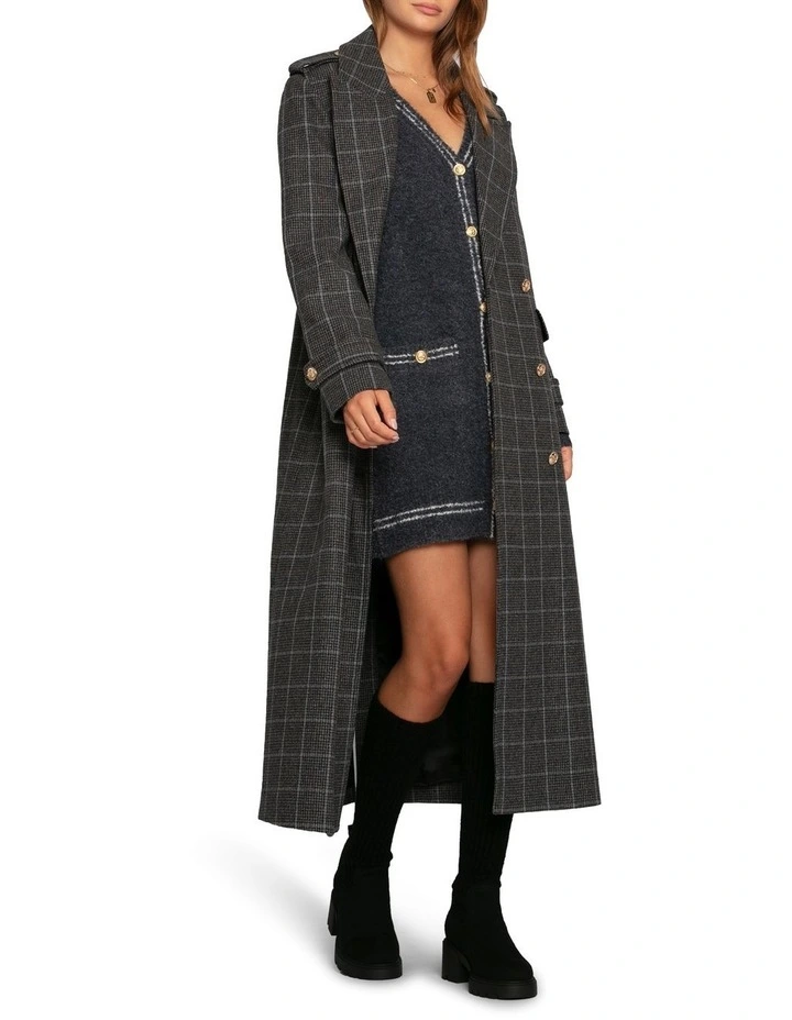 Cute In This Mini Cardigan Dress in Charcoal image 7