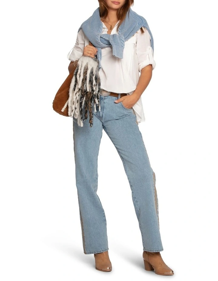 Catch Feelings Pintuck Shirt in White image 5