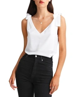 Feel For You V-Neck Top in White