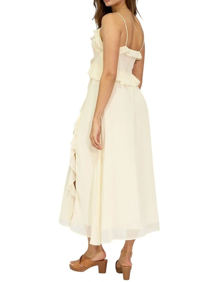 Take Me Away Maxi Ruffle Sundress in Vanilla image 4