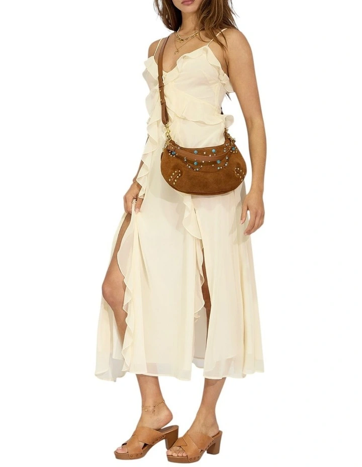 Take Me Away Maxi Ruffle Sundress in Vanilla image 5