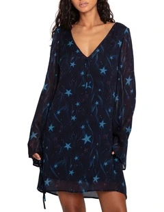 Star Eyes Mini Dress in Star Print