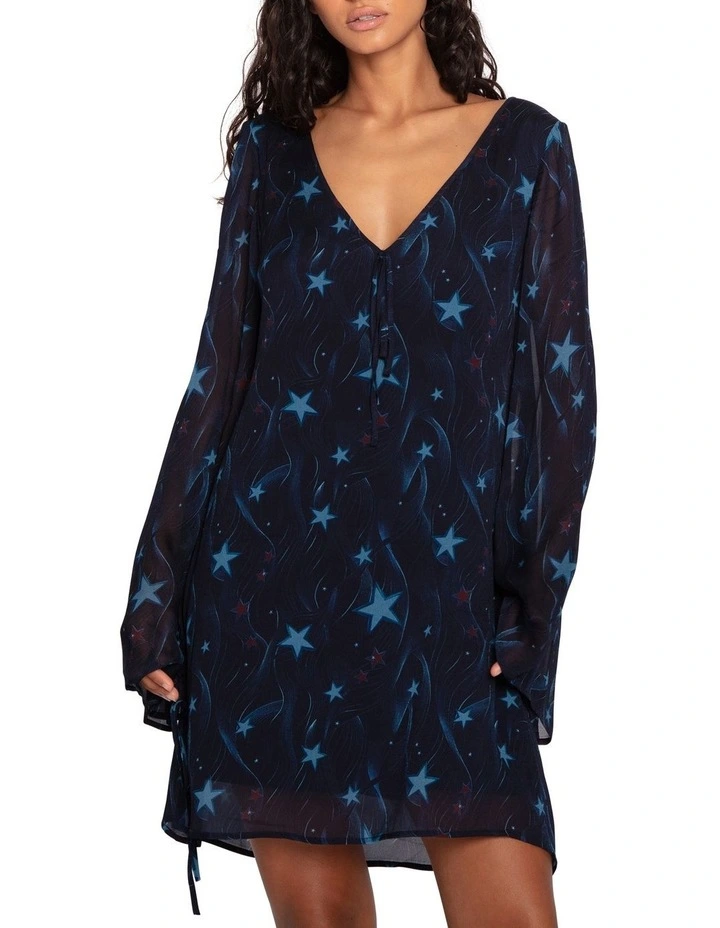Star Eyes Mini Dress in Star Print image 1