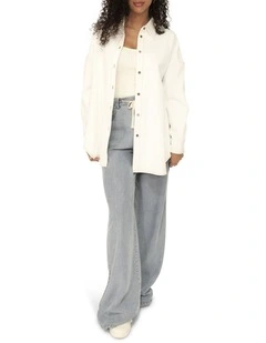 Into Him Oversized Denim Shirt in Off White