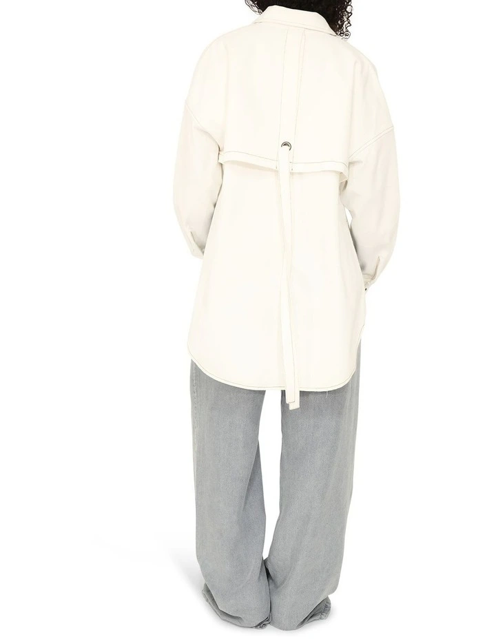 Into Him Oversized Denim Shirt in Off White image 5
