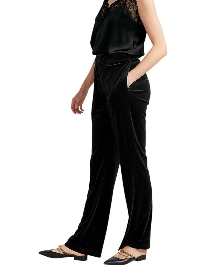 Reverie Velvet Pant in Black image 2