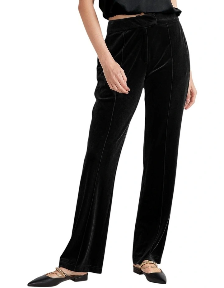 Reverie Velvet Pant in Black image 4