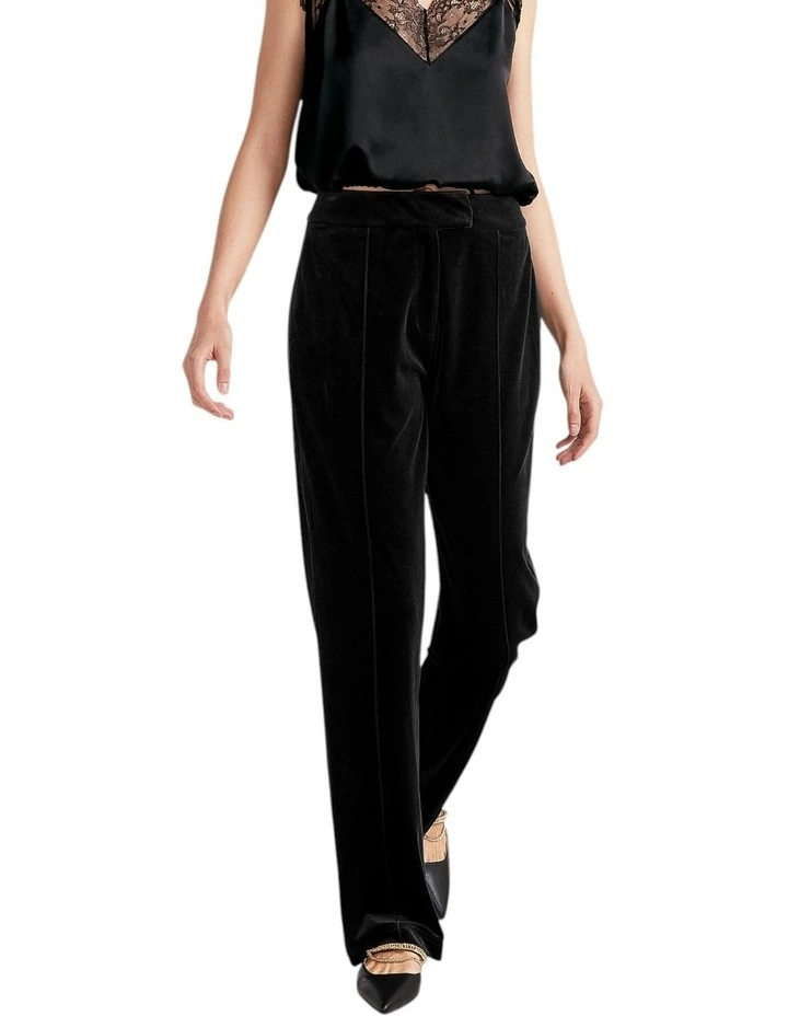 Reverie Velvet Pant in Black image 5