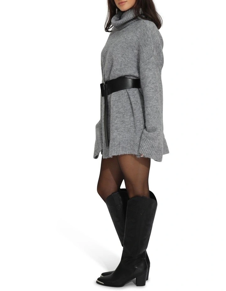 Cuddle Me Oversized Tunic Sweater in Grey image 2