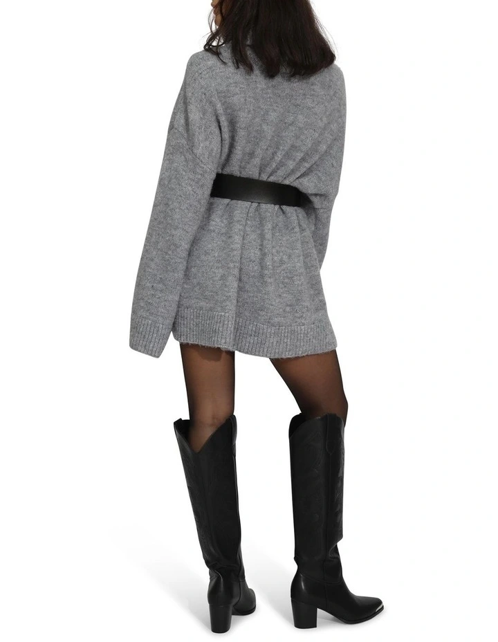Cuddle Me Oversized Tunic Sweater in Grey image 3
