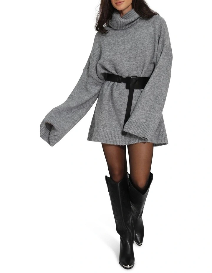 Cuddle Me Oversized Tunic Sweater in Grey image 6