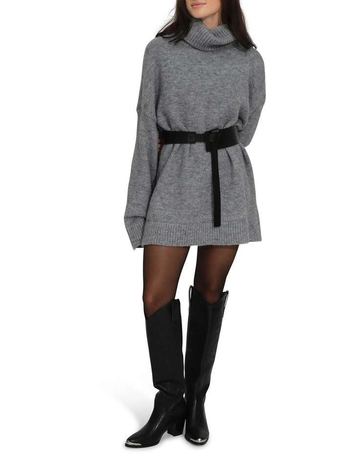 Cuddle Me Oversized Tunic Sweater in Grey image 7